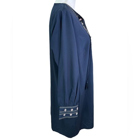 Chico’s Navy Embellished Midi Dress Size 2 12/14 - Picture 7 of 10